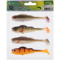 Виброхвост Mikado REAL FISH 9.5 см., 7.6 г., MIX (4 шт.)