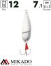 Блесна колеблющаяся Mikado EZZA (гладкая) №2, 12 г., 7.1 см., серебро