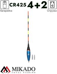 Поплавок с подсветкой Mikado MOVABLE LED 4,0+2 гр.(+2 батарейки) SMP-LED-01-4.0+2