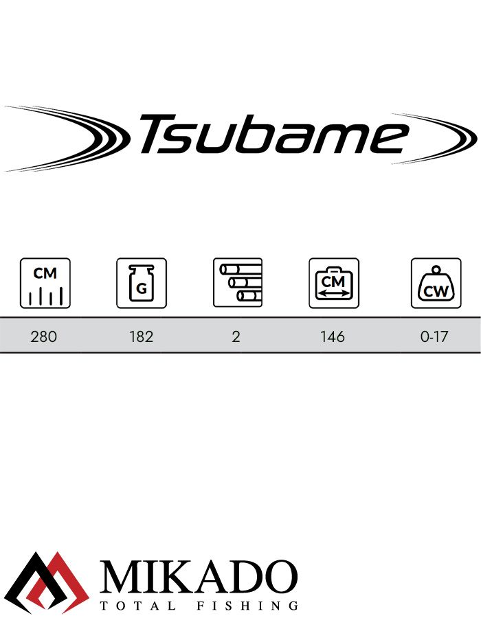 Спиннинг Mikado TSUBAME UL Spin 280 (до 17 г.)