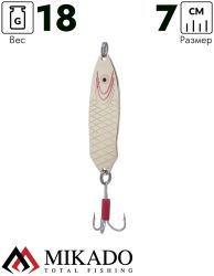 Блесна колеблющаяся Mikado GALLE №2, 18 г., 7 см., золото