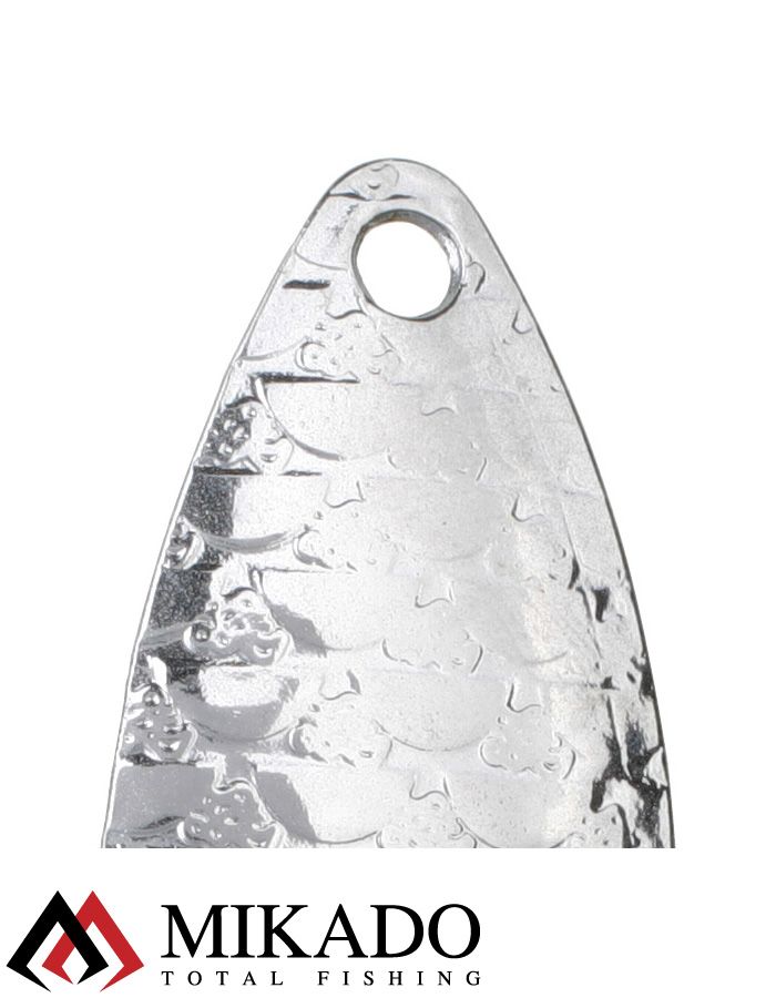 Блесна вращающаяся Mikado STREAM №2, 7 г., серебро 00 чешуя, длина лепестка 42 мм.