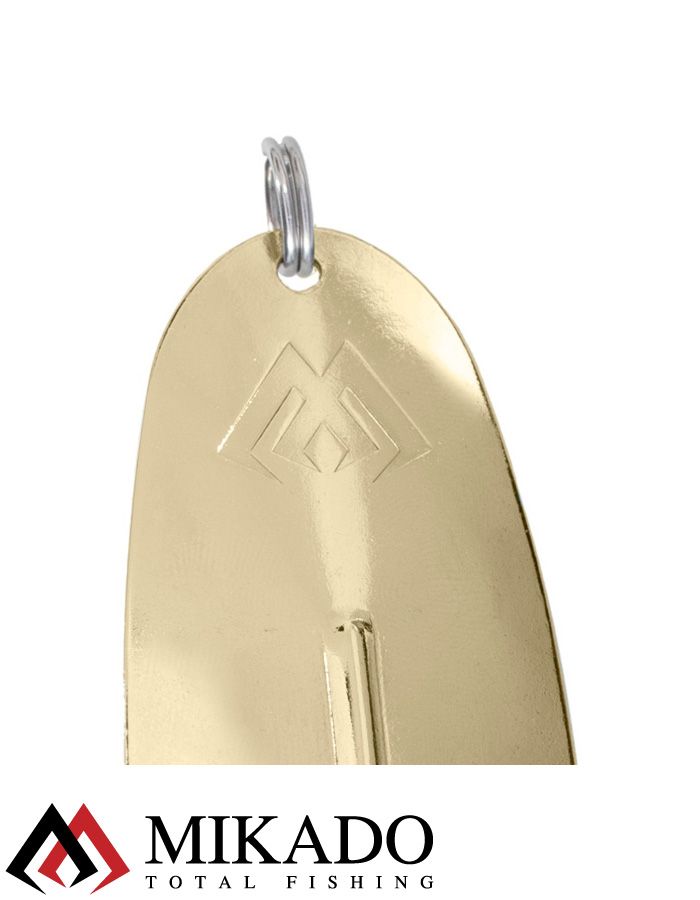 Блесна колеблющаяся Mikado SHALLOW MONSTER 30 г., 10 см., GOLD, с красной мушкой