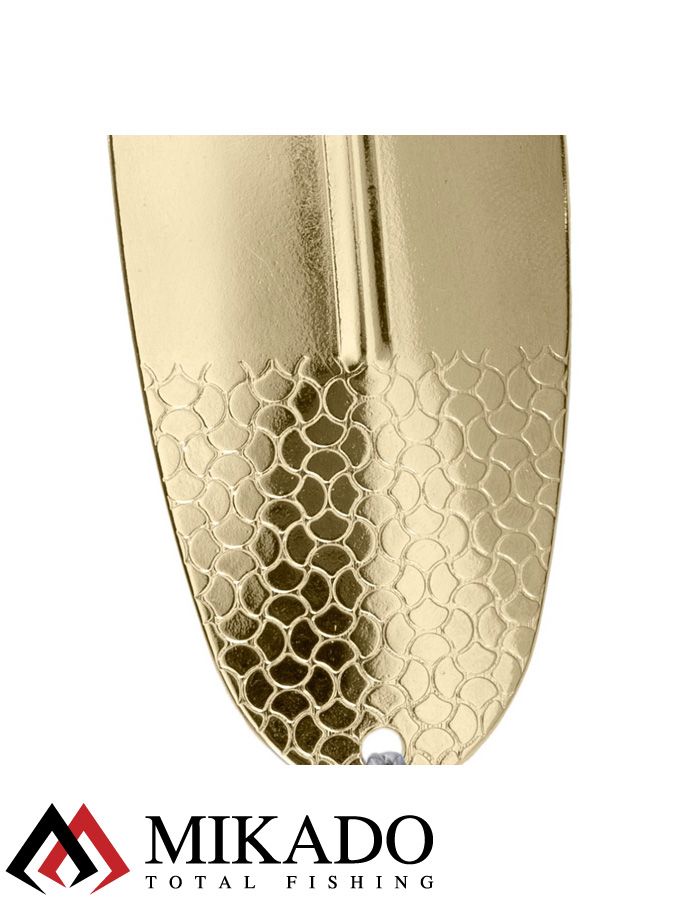 Блесна колеблющаяся Mikado SHALLOW MONSTER 30 г., 10 см., GOLD, с красной мушкой