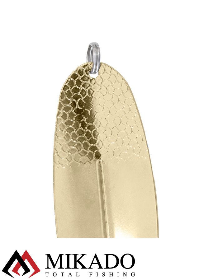 Блесна колеблющаяся Mikado SHALLOW MONSTER 30 г., 10 см., GOLD, с красной мушкой