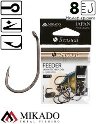 Крючки Mikado SENSUAL - FEEDER № 8 BN (с ушком) ( 10 шт.)