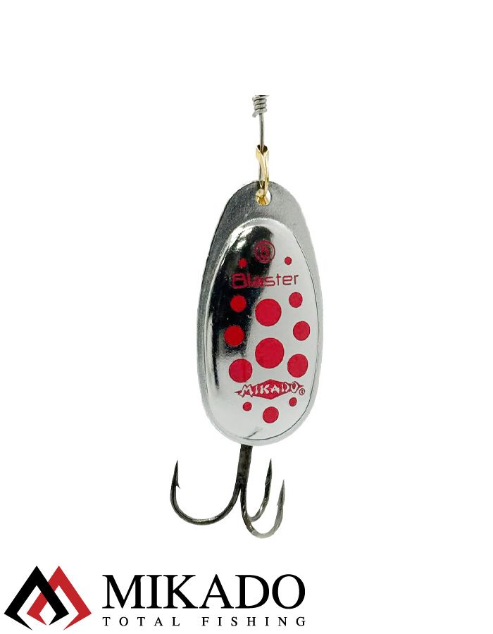 Блесна вращающаяся Mikado BLASTER №5, 11.4 г., серебро 10, длина лепестка 47 мм.