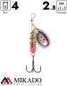 Блесна вращающаяся Mikado FOCUS №2, 4 г., серебро 10, длина лепестка 28 мм.