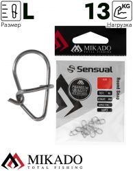 Застёжка Mikado ROUND SNAP L тест 13 кг. (10 шт.)