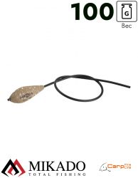 Грузило карповое Mikado скользящее с антизакр. (песочный) 09S  100 г.