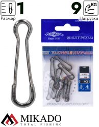 Застежка Mikado Hawaii BN № 1.  тест 9 кг. (12 шт.)