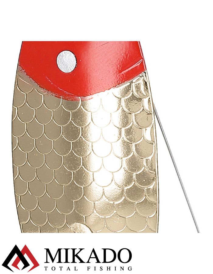 Блесна - незацепляйка колеблющаяся Mikado PIKE №1, 18 г., 7.6 см., золото