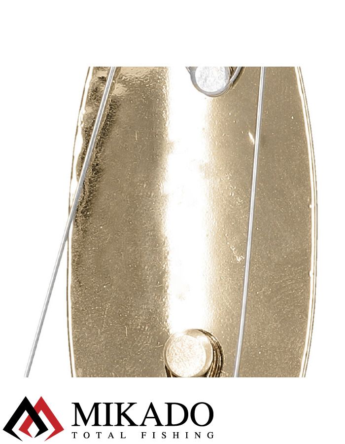 Блесна - незацепляйка колеблющаяся Mikado PIKE №1, 18 г., 7.6 см., золото