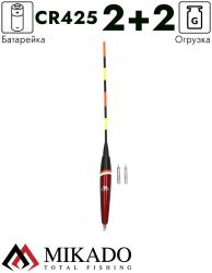 Поплавок с подсветкой Mikado MOVABLE LED 2,0+2 гр.(+2 батарейки) SMP-LED-02-2.0+2