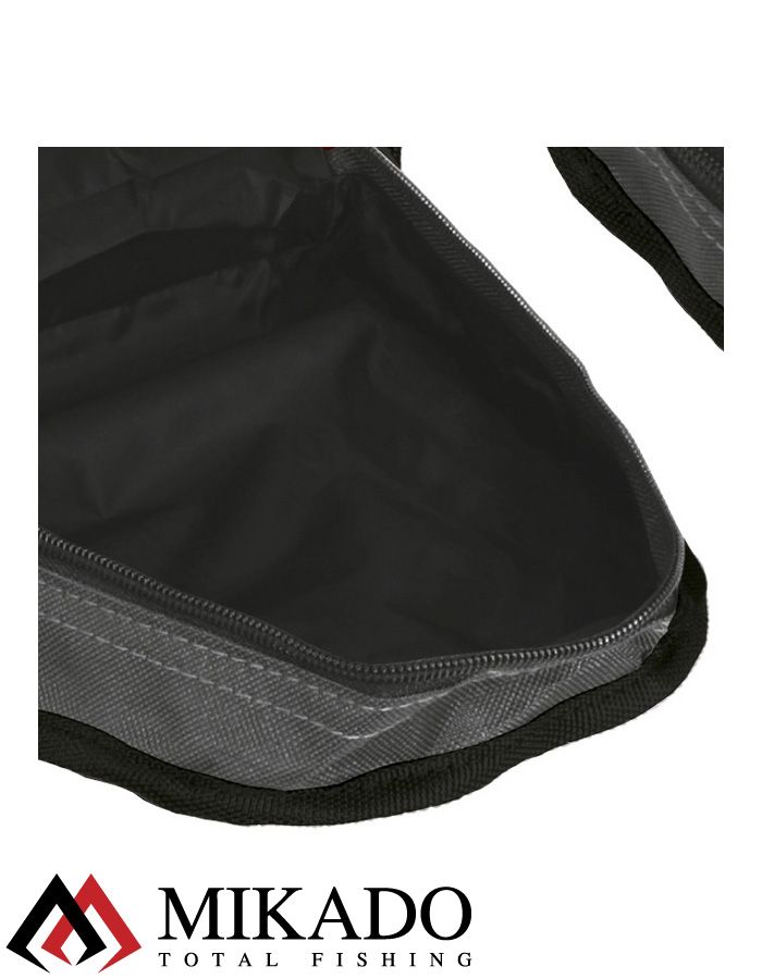 Сумка для рыболовных катушек Mikado R001B (20 х 20 х 8см.) чёрно-серая