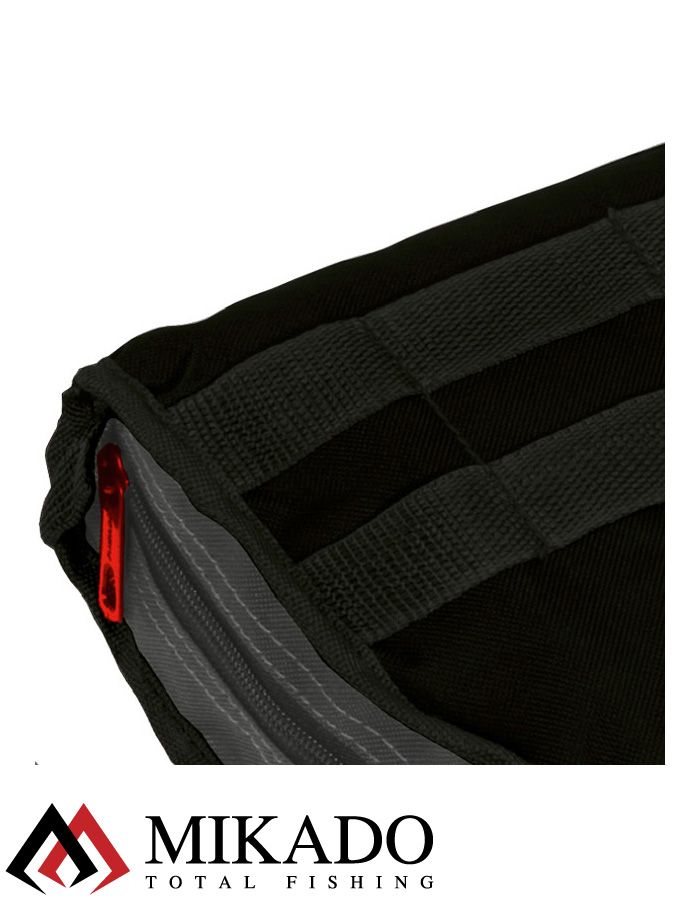 Сумка для рыболовных катушек Mikado R001B (20 х 20 х 8см.) чёрно-серая