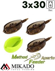 Набор методных кормушек Mikado Aperio L (3x30 г. + форма)
