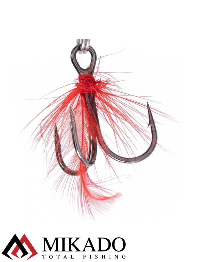 Блесна колеблющаяся Mikado SHALLOW MONSTER 30 г., 10 см., SILVER, с красной мушкой