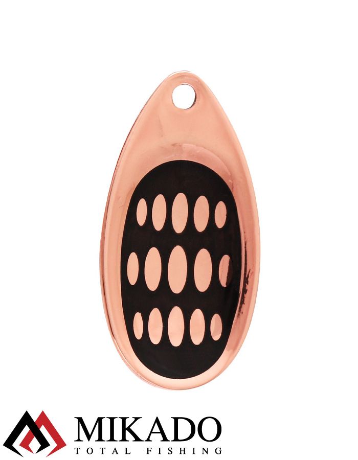 Блесна вращающаяся Mikado HYPNOTIC №5, 13.4 г., COOPER BLACK, с красной кисточкой, тройник BKK