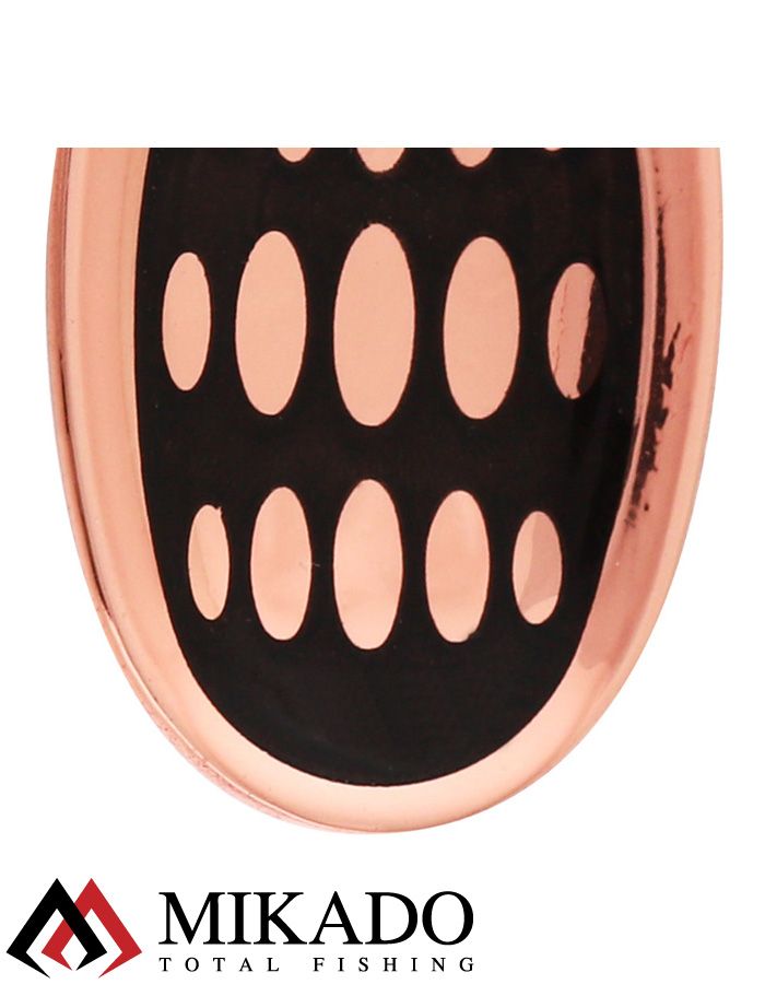 Блесна вращающаяся Mikado HYPNOTIC №5, 13.4 г., COOPER BLACK, с красной кисточкой, тройник BKK