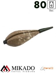 Грузило карповое сменное Mikado. отцентрованное (песочный) 25S  80 г.