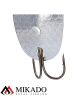 Блесна - незацепляйка колеблющаяся Mikado PIKE №1, 18 г., 7.6 см., серебро