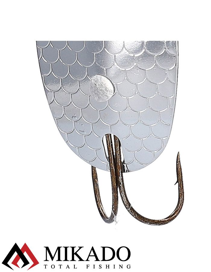 Блесна - незацепляйка колеблющаяся Mikado PIKE №1, 18 г., 7.6 см., серебро
