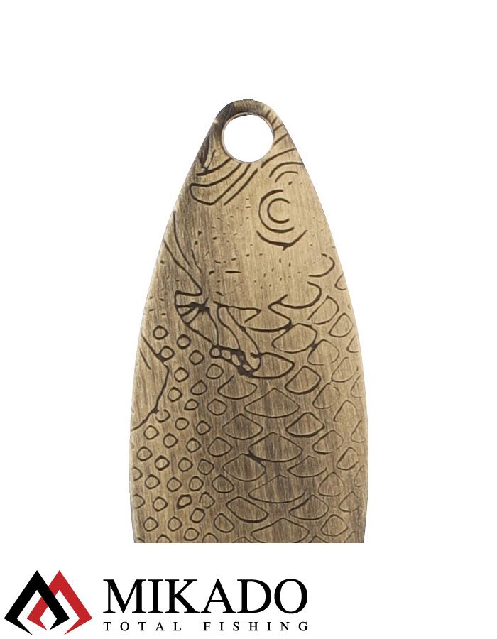 Блесна вращающаяся Mikado WILLOW №2, 7 г., состаренное золото, длина лепестка 40 мм.