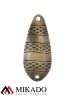 Блесна колеблющаяся Mikado STRIPE №3, 22 г., 6.7 см., состаренная латунь