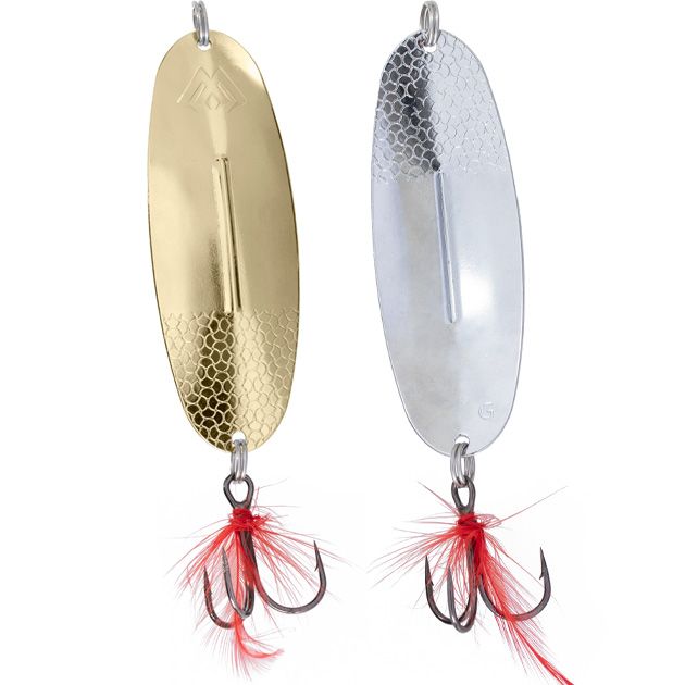 Блесна колеблющаяся Mikado SHALLOW MONSTER 51 г., 13 см., DOUBLE, с красной мушкой