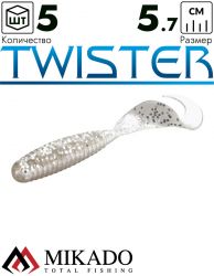 Твистер Mikado TWISTER 57 мм., 2.2 г., 67 (5 шт.)