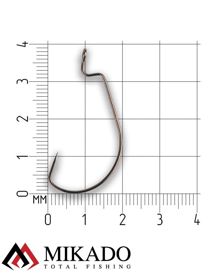 Офсетный крючок Mikado OFFSET BIG EYE № 1  ( 5 шт.)