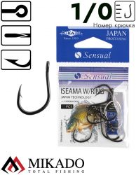 Крючки Mikado SENSUAL - ISEAMA W/RING № 1/0 BN (с ушком) ( 10 шт.)