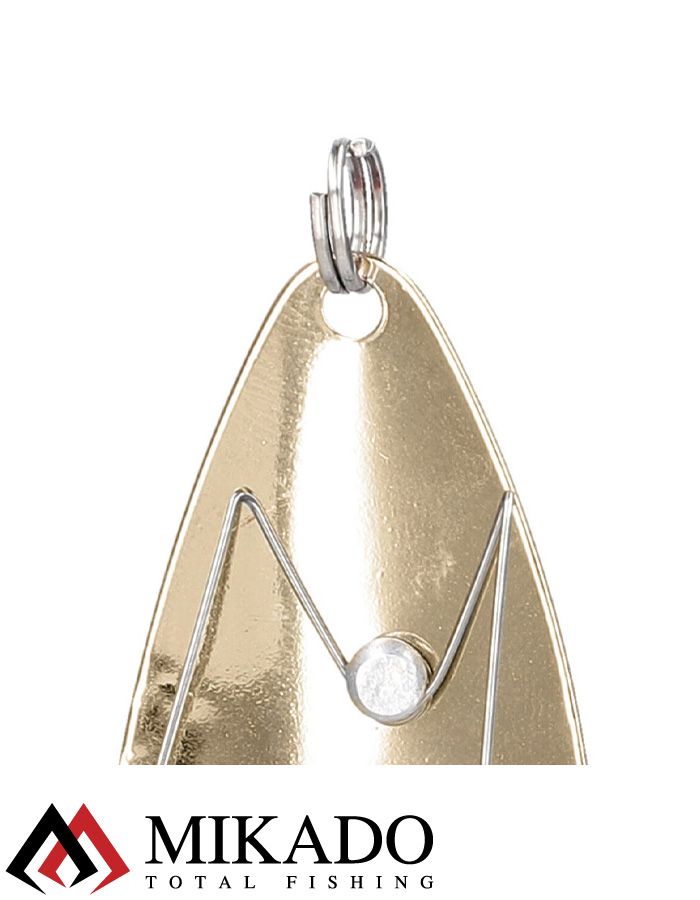 Блесна - незацепляйка колеблющаяся Mikado PIKE №1, 7 г., 7.6 см., золото