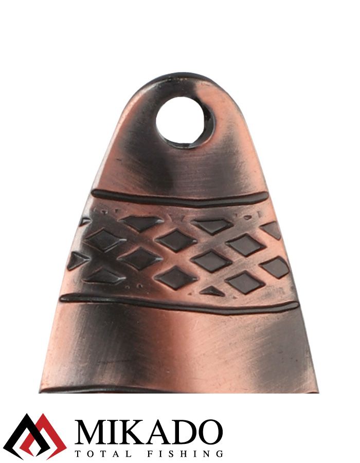 Блесна колеблющаяся Mikado STRIPE №3, 22 г., 6.7 см., состаренная медь