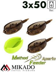 Набор методных кормушек Mikado Aperio L (3x50 г. + форма)