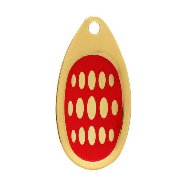 Блесна вращающаяся Mikado HYPNOTIC №5, 13.4 г., GOLDEN RED, с красной кисточкой, тройник BKK