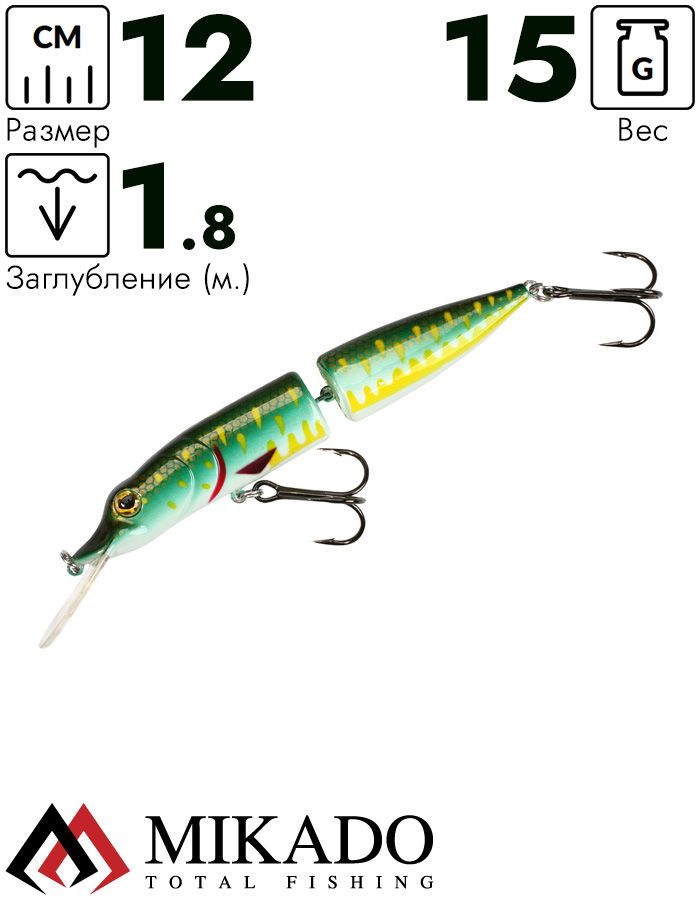 Воблер Mikado HARRIDAN 12 см. / S56 - плавающий