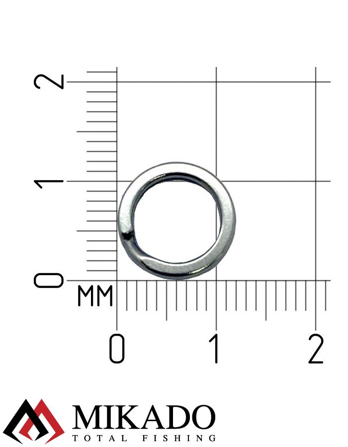 Кольцо заводное Mikado круглое BN № 12 тест 30 кг. (5 шт.)