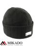 Шапка зимняя вязанная с фонариком 5 LED Mikado UM-ULED04 чёрная