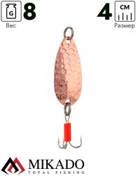 Блесна колеблющаяся Mikado BREEZE №2, 8 г., 4 см., медь