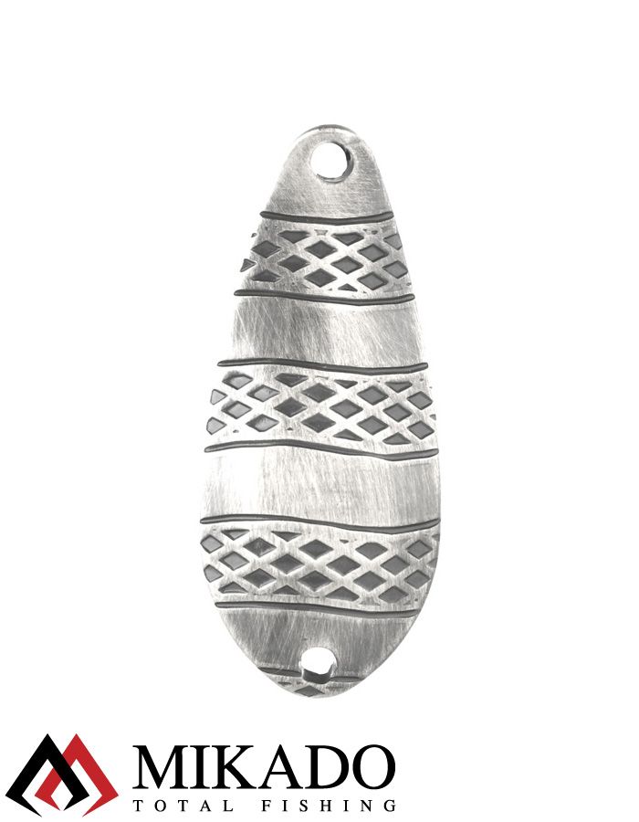 Блесна колеблющаяся Mikado STRIPE №3, 22 г., 6.7 см., состаренное серебро