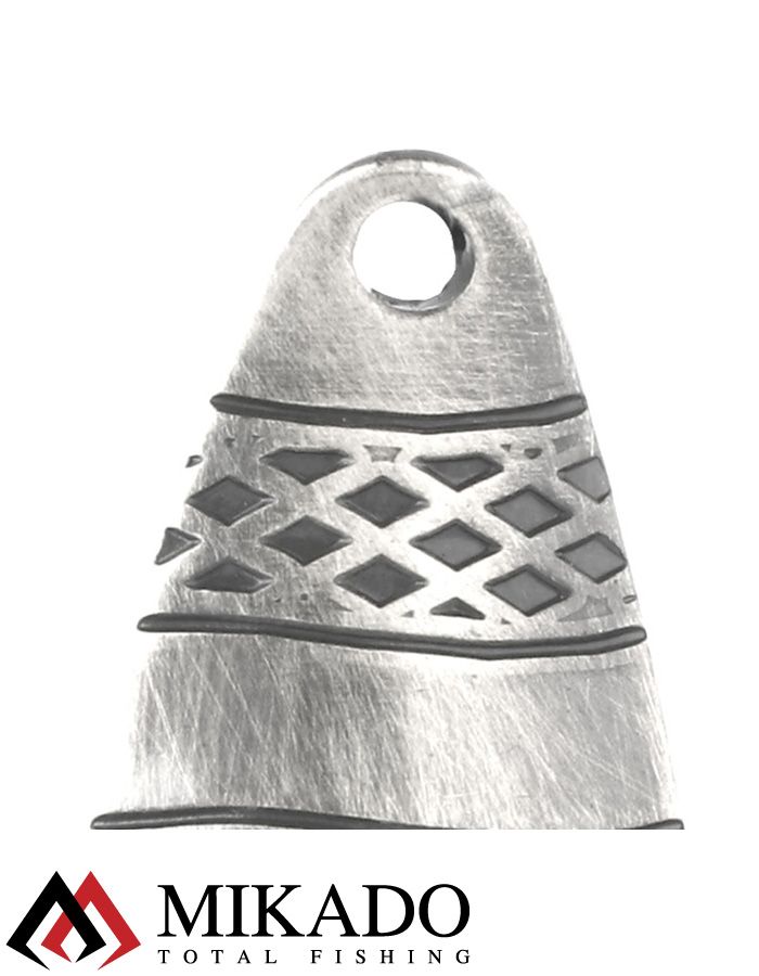 Блесна колеблющаяся Mikado STRIPE №3, 22 г., 6.7 см., состаренное серебро