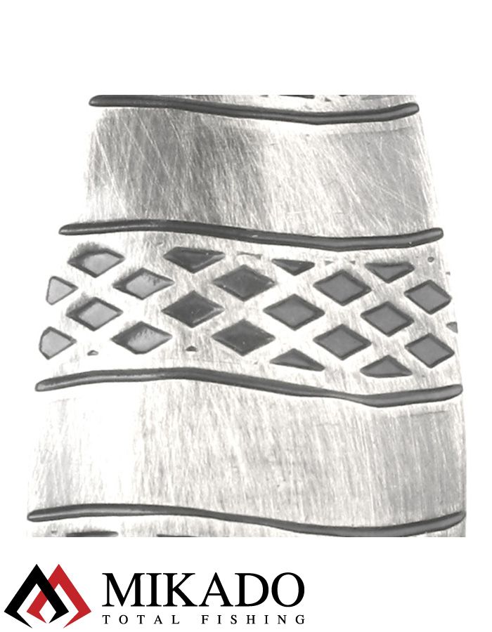 Блесна колеблющаяся Mikado STRIPE №3, 22 г., 6.7 см., состаренное серебро