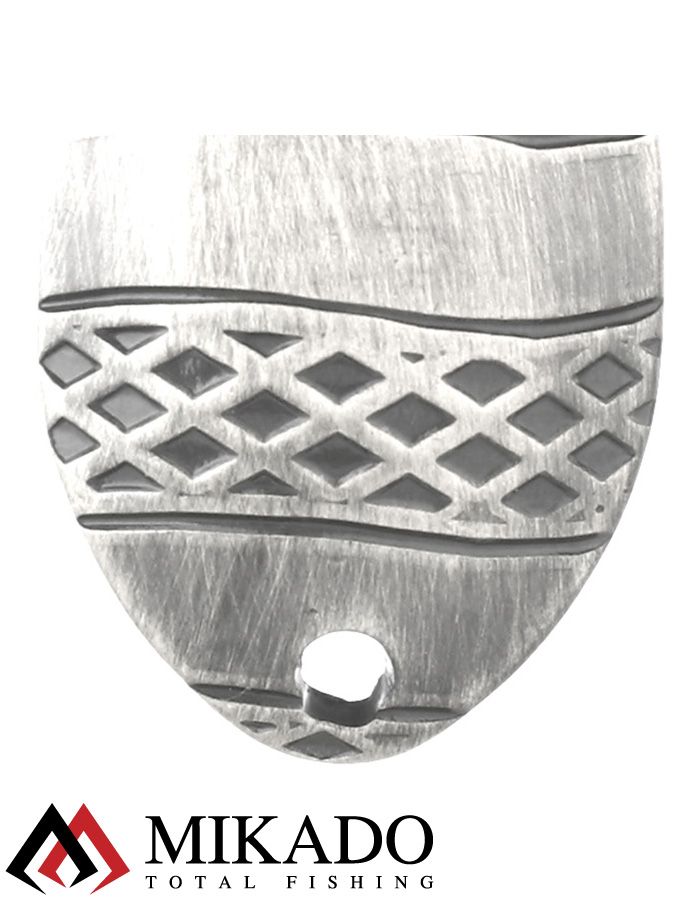 Блесна колеблющаяся Mikado STRIPE №3, 22 г., 6.7 см., состаренное серебро