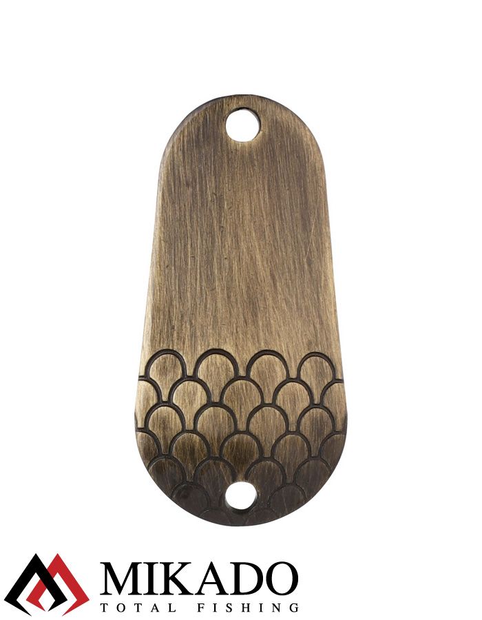 Блесна колеблющаяся Mikado TRYTHON №6, 26.5 г., 6.5 см., состаренная латунь