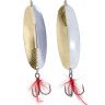 Блесна колеблющаяся Mikado SHALLOW MONSTER 51 г., 13 см., SILVER and GOLD, с красной мушкой