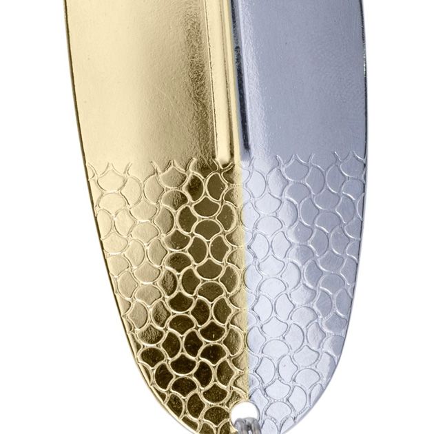 Блесна колеблющаяся Mikado SHALLOW MONSTER 51 г., 13 см., SILVER and GOLD, с красной мушкой