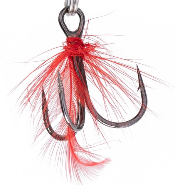Блесна колеблющаяся Mikado SHALLOW MONSTER 51 г., 13 см., SILVER and GOLD, с красной мушкой