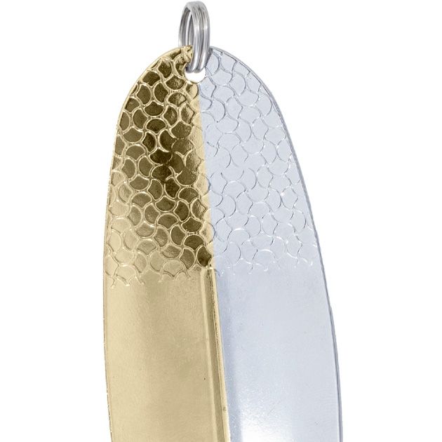 Блесна колеблющаяся Mikado SHALLOW MONSTER 51 г., 13 см., SILVER and GOLD, с красной мушкой